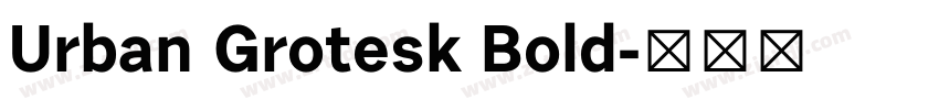 Urban Grotesk Bold字体转换